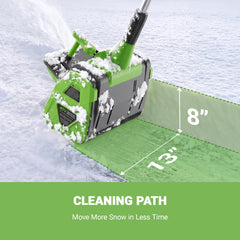 Vibekio 13.5" Electric Snow Shovel, 40V Brushless Snow Shovel, Includes 4.0 Ah Battery and QuickCharger, Cordless Snow Blower with Directional Plate & Adjustable Front Handle