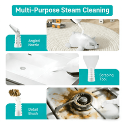 PrettyCare Steam Mop, 10 in 1 Floor Cleaning, Detachable Steam Mop for Tile and Hardwood, Handheld Domestic Steam Cleaner